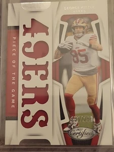 ¡Parche de camiseta #POG-GKE George Kittle pieza del juego #d 259/299 certificado 2024! - Imagen 1 de 3