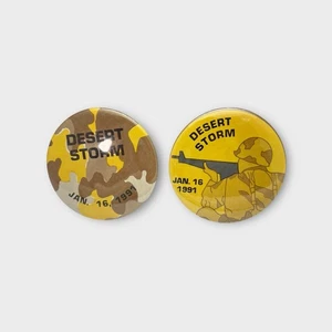 Vintage Operation Desert Storm Air Campaign Pinback Buttons 16. Januar 1991 Menge 2 - Bild 1 von 6