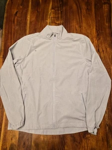 Vuori Men's Outdoor Trainer Shell Full Zip Platinum Linen Texture Polester LARGE - Picture 1 of 9