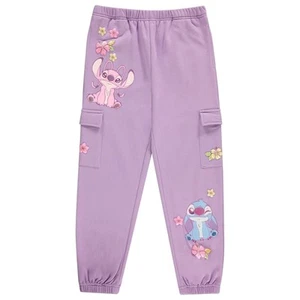 DISNEY Girls Lilo and Stitch Cargo Jogger Sweatpants-Stitch Cargo Sweatpants... - Picture 1 of 7