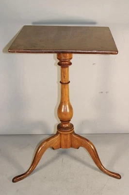 A VERY RARE 18TH C CT CHAPIN SCHOOL QA CHERRY CANDLESTAND IN NICE OLD COLOR - Image 1 of 4