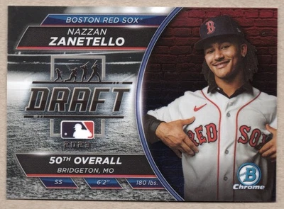 Nazzan Zanetello 2023 Bowman Draft Baseball Draft Night #BDN-1 Boston Red Sox - Image 1 of 2
