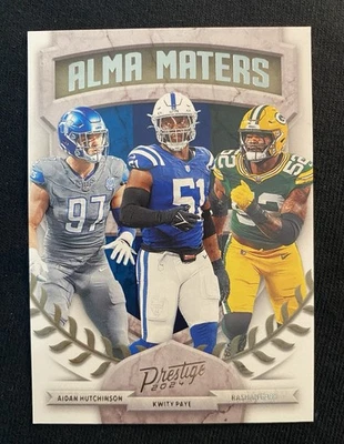 2024 Panini Prestige - Alma Maters Aidan Hutchinson, Kwity Paye, Rashan Gary #11 - Image 1 of 2