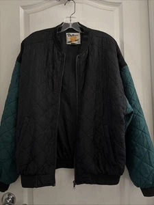 Vintage Protest Mens Medium Green Black 80's 90's Windbreaker Silk/Nylon Jacket - Picture 1 of 12