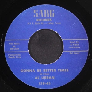 AL URBAN: won't tell you her name / gonna be better times SARG 7" Single 45 RPM - Picture 1 of 2