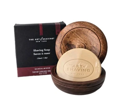 The Art of Shaving Shaving Soap Bar Sandalwood 95 g. With Wood Shaving Bowl  - Image 1 of 3