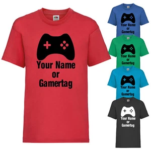 Kinder Tshirt Gaming T Shirt Personalisiert Kinder Gamer T-Shirt Individuell Tshirt Jungen - Bild 1 von 6