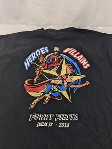 Camicia Heroes And Villains taglia 3XL Furries Furry Fiesta Convention 2014 nera - Foto 1 di 6