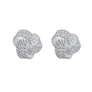 Kugel Ohrstecker Zirkonia Deluxe Glamor Style Versilbert Ohrringe Ø 10mm - Bild 1 von 2
