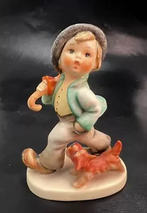 Vintage M.I. Hummel "Strolling Along" Figurine #5 Goebel TMK-3 5” - Picture 1 of 9