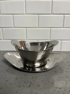 Vintage Stainless Steel Gravy Boat/Bowl By Normandy In Original Box - Picture 1 of 6