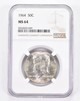 MS64 1964 Kennedy Half Dollar - Graded NGC Toned! *8816 - Image 1 of 3