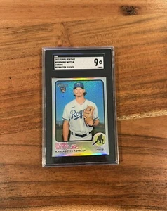 Bobby Witt Jr. 2022 Topps Heritage Chrome Refractor /673 SGC 9 MINT Rookie RC!! - Picture 1 of 2