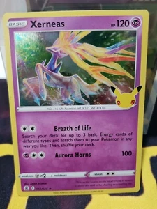 Pokemon Celebrations 25th Anniversary Xerneas 012/025 Holo RARE  - Picture 1 of 2