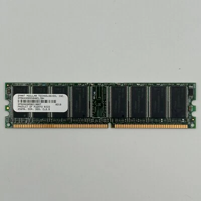 256MB DDR PC2700 333MHz DIMM CL2.5 Single-Sided Memory SM5643285D8N6CLIBH - Image 1 of 3