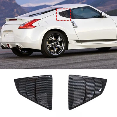 Cubierta de persiana de vidrio de cuarto trasero de fibra de carbono ABS para Nissan 370Z 2009-2020 Foto 1 de 4