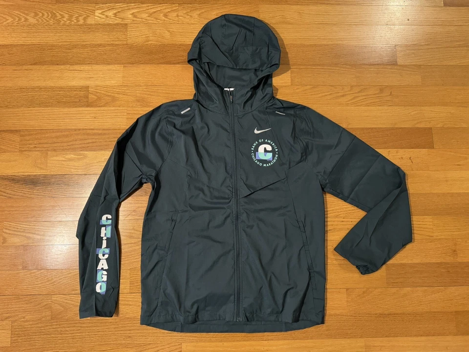 Nike 2023 Chicago Marathon Finisher Repel UV Windrunner Jacket FD2702-328 SZ 3XL