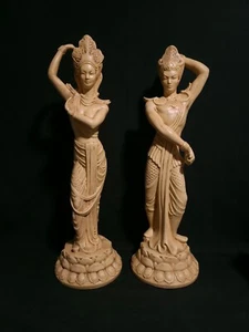 Set Of 18" Asian Balineses vintage Ceramic Dancer Figurines large #F5 - Picture 1 of 10
