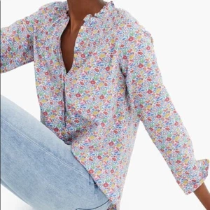 Beautiful J Crew Liberty Print "Favourite Flowers" Ruffles Cotton Blouse Shirt - Picture 1 of 12
