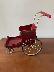 PLEASANT Co. American Girl Samantha Doll Pram Red Carriage Stroller Wood Retired