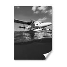 A4 - BW - Seaplane Airplane Plane Sea Poster 21X29.7cm280gsm #38114