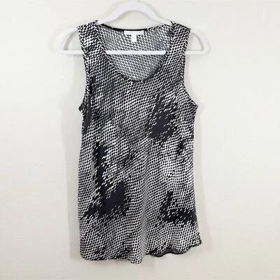 Hugo Boss Women's Inolea Sleeveless Tank Top Size 8 Gray Snake Print Career - Image 1 of 4