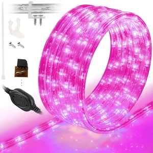 Pink Exterior Accent LED Rope Lights, Waterproof, Connectable,10' 25' 50' 100'ft - Picture 1 of 9