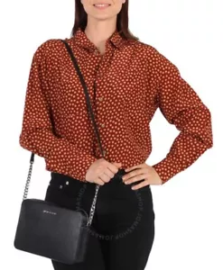 MICHAEL KORS Large Jet Set Crossbody Black Leather Gold Chain Handbag Purse MINT - Picture 1 of 11