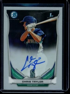2014 Bowman Chrome Chris Taylor Auto Prospect Autograph Los Angeles Dodgers (B) - Picture 1 of 2