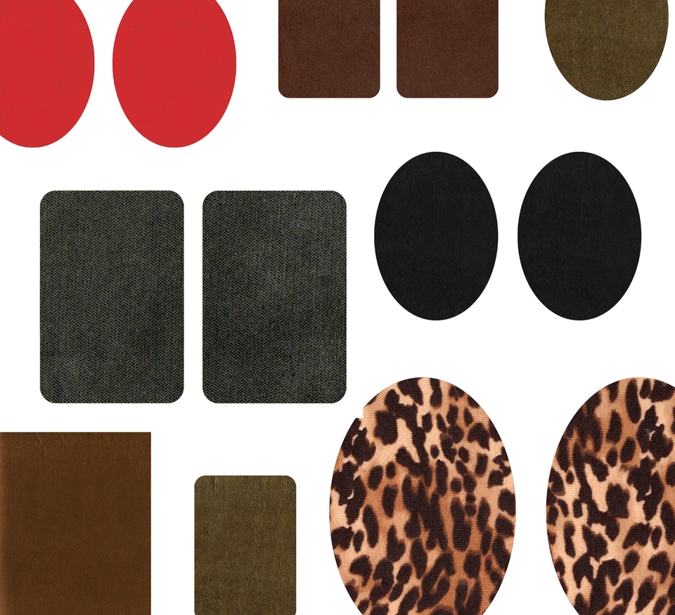 PU LEATHER/SUEDE Iron/Sew on Knee/Elbow/Applique Repair Patch Crafts/Jeans - Image 1 of 1