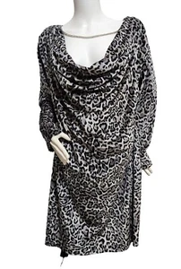 Michael Kors Women's Plus Size Velvet Long Sleeve Cowl Back Dress Size 1X  NWT  - Picture 1 of 12