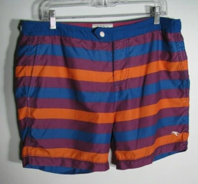 Ted Baker The World's Your Lobster Multicolor Striped Swim Trunk Shorts size 5 - Image 1 of 4