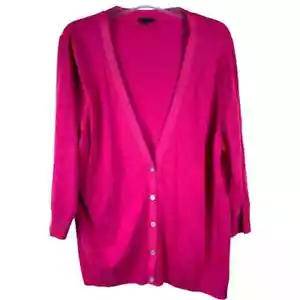 NWOT Talbots Fuscia Cardigan Size 2X - Picture 1 of 11