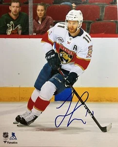 Jonathan Huberdeau Florida Panthers Signed Autographed 8x10 Photo Flames - Picture 1 of 1
