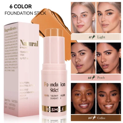 Foundation Stick Concealer Long Lasting Makeup  Contour Bronzer Glitter Silky ^ - Image 1 of 4