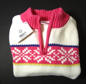 NWT Hanna Andersson Girl's Sweater Top Snowflake Holiday 120 6-9 - Picture 1 of 8