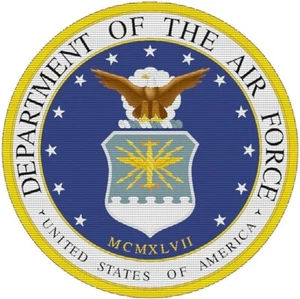 Juego de 4 posavasos para bebidas con parte superior de goma de poliéster militar de la Fuerza Aérea de los Estados Unidos - Imagen 1 de 2