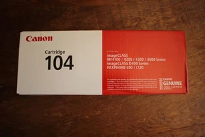 Cartucho de tóner negro Canon 104 genuino nuevo OEM caja sellada - Imagen 1 de 5