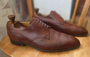 RRP £930 HERMÉS Paris Mens Brown Derby Shoes Size UK11 EU45 Rare Vintage - Picture 1 of 23