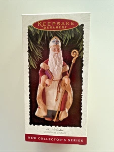 HALLMARK ST NICHOLAS CHRISTMAS VISITORS  SERIES  COLLECTIBLE ORNAMENT NEW IN BOX - Picture 1 of 3