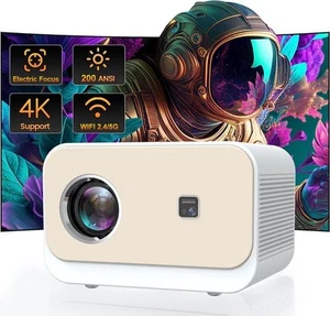 A11 Smart Beamer 1080P Full HD Projektor Android TV 9.0 200 ANSI Streaming mit - Afbeelding 1 van 7