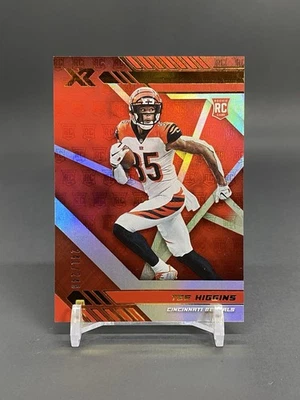 2020 PANINI XR FOOTBALL TEE HIGGINS ROOKIE RED /249 BENGALS #110 - Image 1 of 2