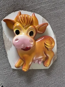 VINTAGE MILLER STUDIO ELSIE THE COW_Chalkware Plaque_Dated 1973 NOS - Picture 1 of 2