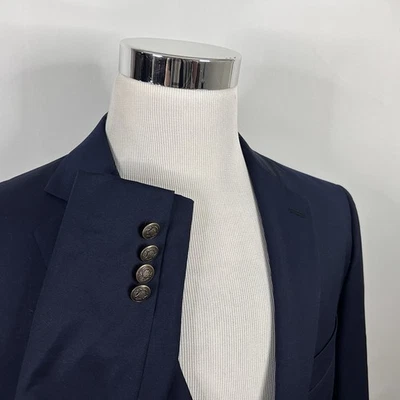 Pendleton 42R Blazer 100% Wool Navy Blue Gold Two Button Lined Vented - Image 1 of 4