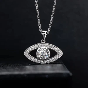 1ct Necklace Pendant White Gold Diamond Test Pass Lab-Created VVS1/D/Excellent - Picture 1 of 5