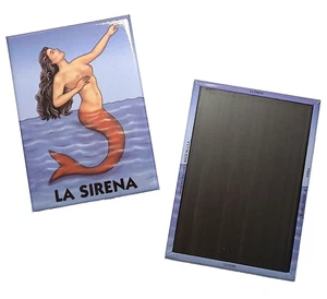 Magnet, ein Stück, Meerjungfrau, Sirene, 3,5 x 2,5 Zoll, peruanisches Bild, starker Zug - Bild 1 von 1
