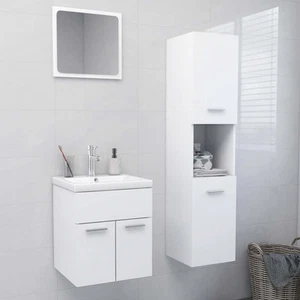 Conjunto Muebles de Baño Aglomerado Roble Sonoma Multicolor Multitalle vidaXL - Imagen 1 de 60
