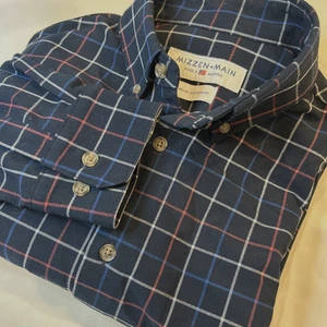 Mizzen + Main Herren City Flanell blau kariert Button Down Hemd Größe M - Bild 1 von 7