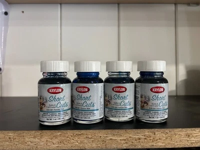 NUEVO PAQUETE DE 4 paquetes Krylon SCB-061 Forever Blue cortes cortos pintura pincel esmalte 1 oz Foto 1 de 4