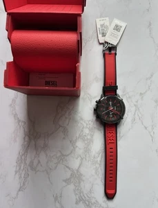 Cronógrafo Diesel con mango 48 mm caja de acero inoxidable tono negro con rojo - Imagen 1 de 4